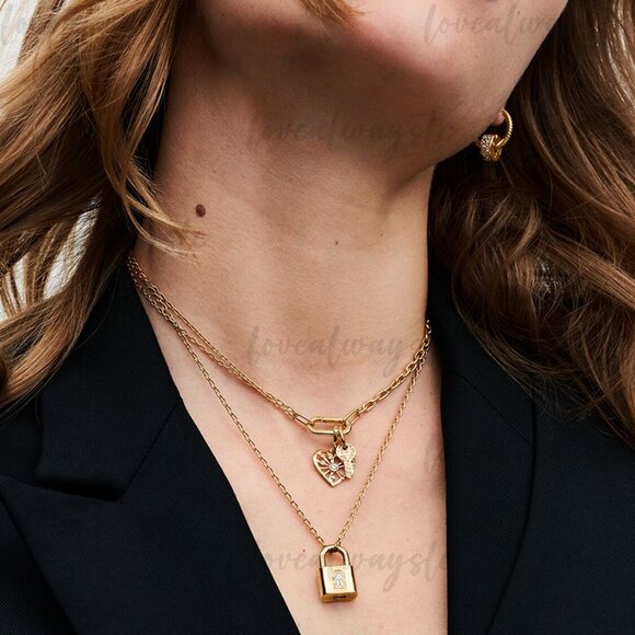 Pandora Padlock & Key Dangle Charm - Picture 7 of 7